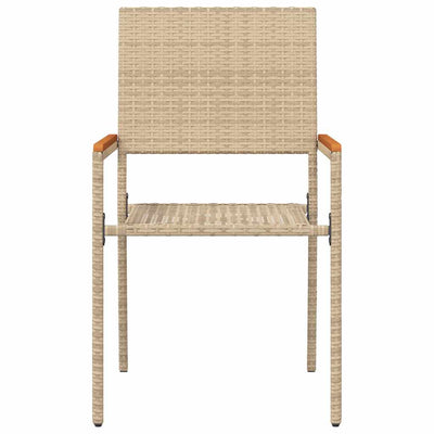 Kerma ja ruskea puutarhan pinottavat tuolit Nusi 4 pcs