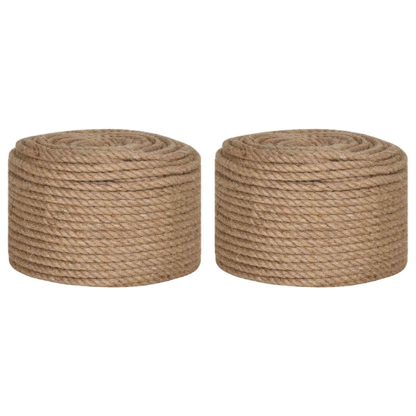 Juutti Köysi 2 kpl 2 mm 100 m Luonnollinen 100% Tossa juutti