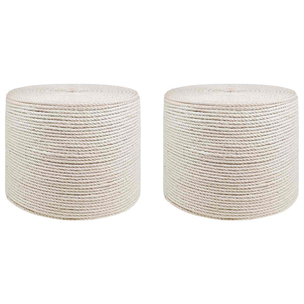 Juutti Köysi 2 kpl 20 mm 100 m valkoinen 100% Tossa juutti