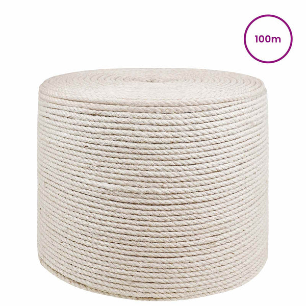 Juutti Köysi 2 kpl 20 mm 100 m valkoinen 100% Tossa juutti