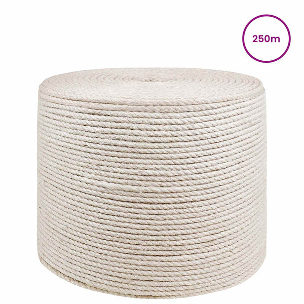 Juuttinaru 80 mm 250 m valkoinen 100% Tossa juutti