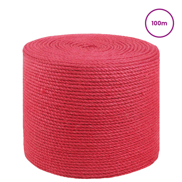 2 kpl 2 mm Punainen 100% Tossa juutti