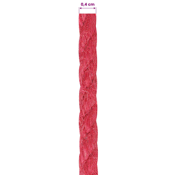 4 mm Punainen 100% Tossa juutti
