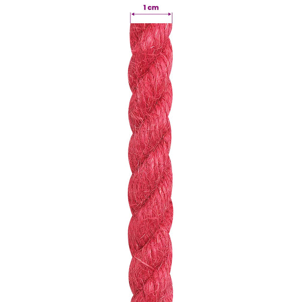 Juuttinaru 10 mm Punainen 100% Tossa juutti