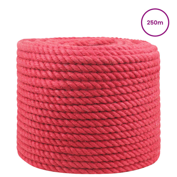 Juuttinaru 10 mm Punainen 100% Tossa juutti