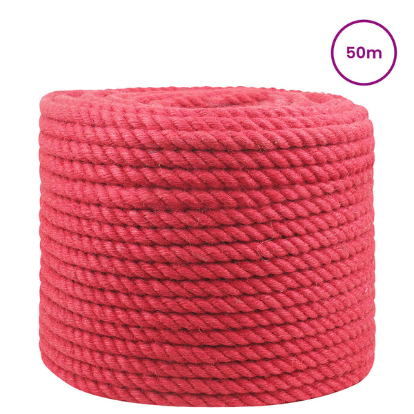 Juuttinaru 12 mm Punainen 100% Tossa juutti
