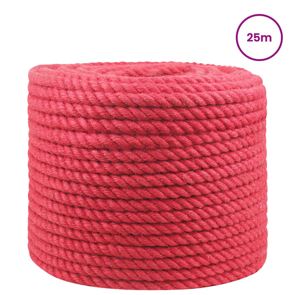 Juuttinaru 14 mm Punainen 100% Tossa juutti