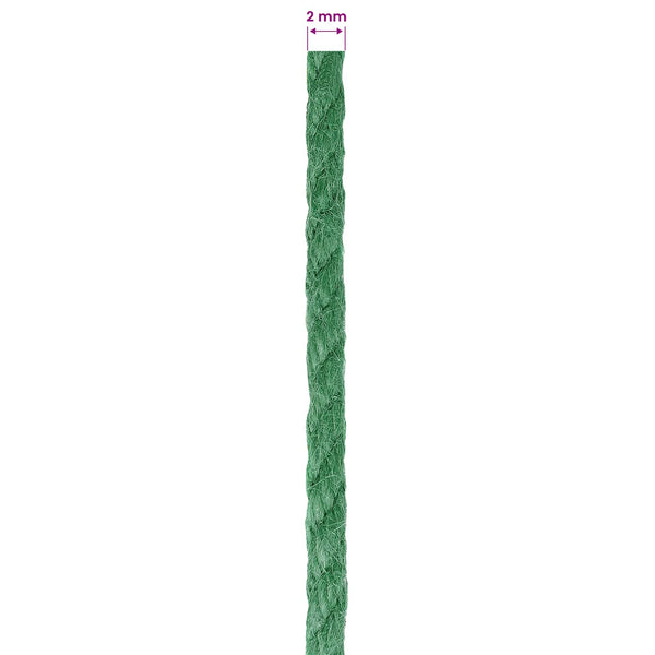 10 kpl 2 mm Vihreä 100% Tossa juutti