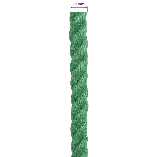 Juuttinaru 10 mm Vihreä 100% Tossa juutti
