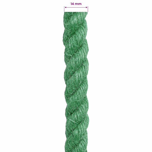Juuttinaru 14 mm Vihreä 100% Tossa juutti
