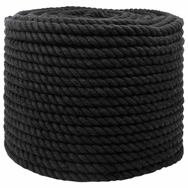 Puuvillaköysi 10 mm 25 m Musta 100% Puuvillaa