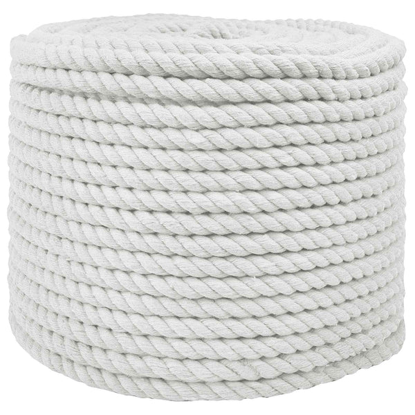 Puuvillaköysi 10 mm 25 m valkoinen 100% Puuvillaa