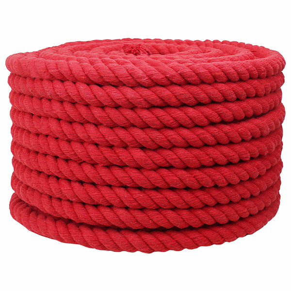 Puuvillaköysi 20 mm 25 m Punainen 100% Puuvillaa
