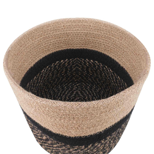 Kasviruukku Setti 2 kpl Luonnollinen ja musta Ø 21 x 21 cm