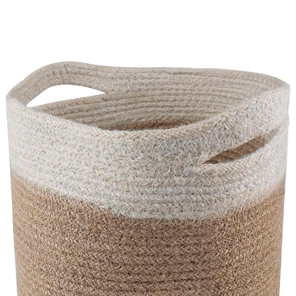 Kasviruukku Setti 2 kpl Luonnollinen ja valkoinen Ø 21 x 21 cm