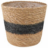 Plant Pot 3 kpl Luonnollinen ja musta Ø26 x 19 cm
