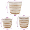 3 kpl Luonnollinen, Valkoinen ja Beige Ø26 x 19 cm