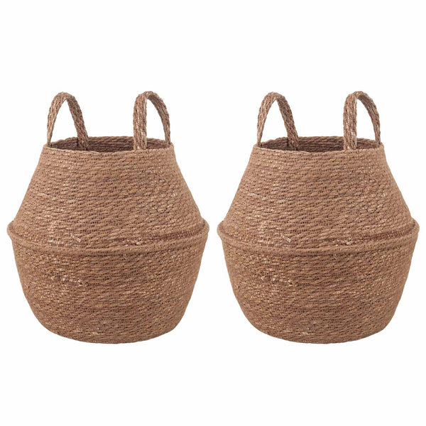 Kasviruukku kahvoilla 2 kpl Luonnollinen Ø 22 x 20 cm