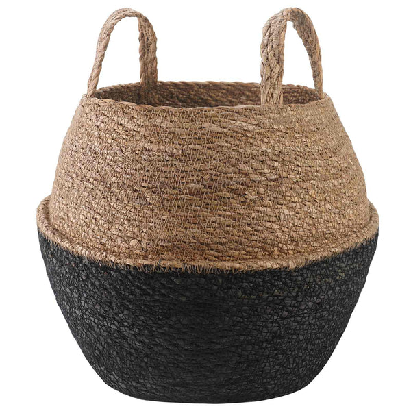 Kasviruukku kahvoilla Musta Ø 32 x 32 cm 100% Meriheinä