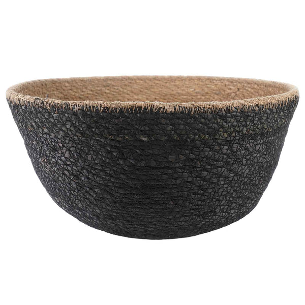Kasviruukku kahvoilla Musta Ø 32 x 32 cm 100% Meriheinä
