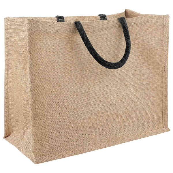 Juutti käsilaukut 5 Luonnollinen ja musta 42 x 33 x 19 cm
