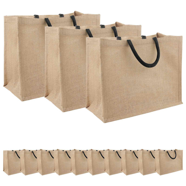 Juutti käsilaukut 50 Luonnollinen ja musta 42 x 33 x 19 cm
