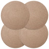 Juutti Lautaset 4 kpl Luonnollinen 100% Tossa Juutti