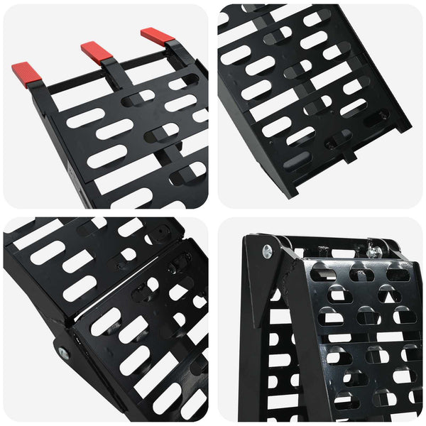 Lastausramppi 2 pcs Musta 222 x 29 x 14 cm Alumiini