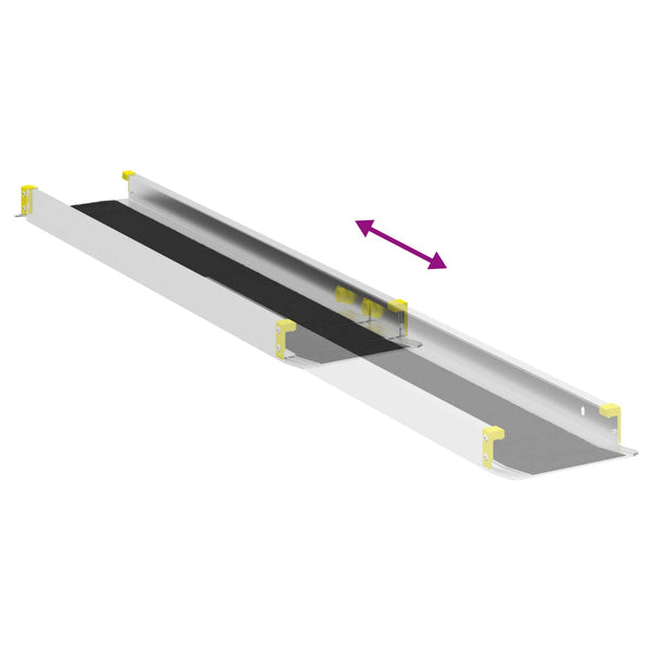 Pyörätuoliramppi 2 pcs Musta 152 x 19 x 5,5 cm Alumiini