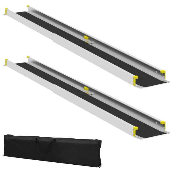 Pyörätuoliramppi 2 pcs Musta 184,5 x 18,5 x 5 cm Alumiini