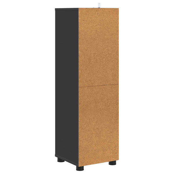 Kylpyhuonekaappi Musta 30,5 x 30 x 101 cm Tekninen puu