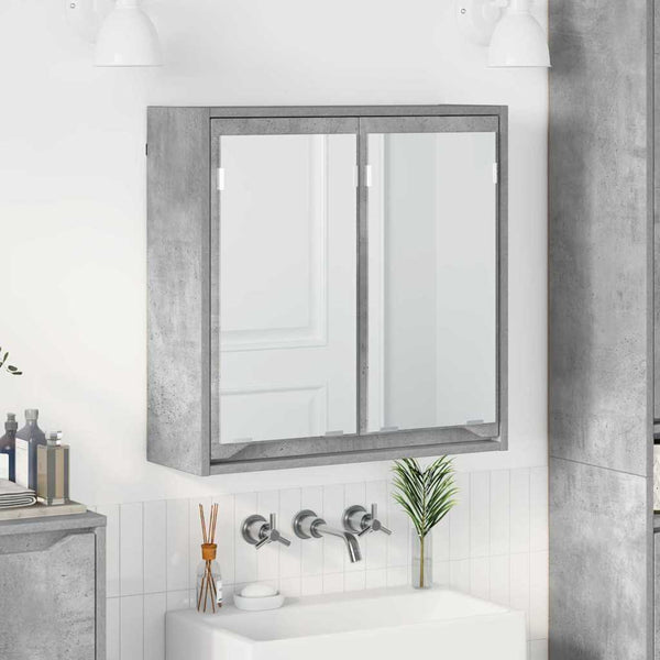 Kylpyhuoneen Peilikaappi Betoni Harmaa 60 x 20 x 60 cm