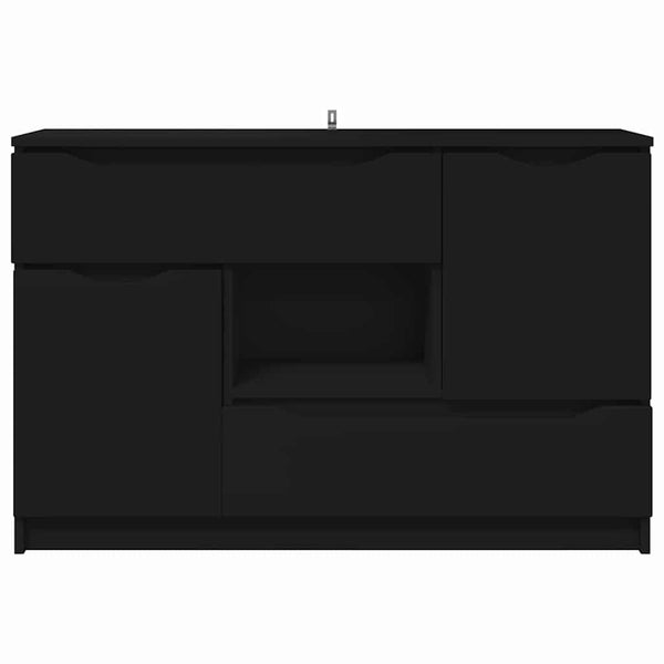 Sivupöytä laatikon kanssa Musta 100 x 30 x 65,6 Tekninen puu