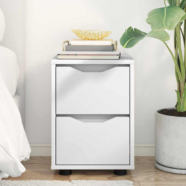 Yöpöytä Valkoinen 30,5 x 30 x 43 cm Tekninen puu