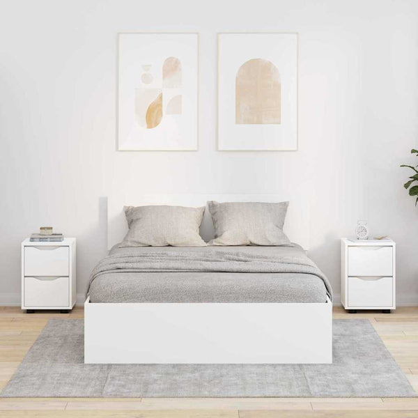 Yöpöydät 2 pcs Valkoinen 30,5 x 30 x 43 cm Tekninen puu