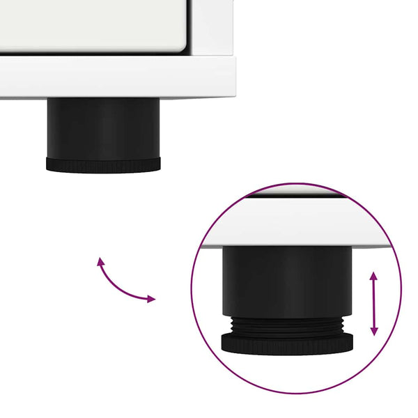 Yöpöydät 2 pcs Valkoinen 30,5 x 30 x 43 cm Tekninen puu