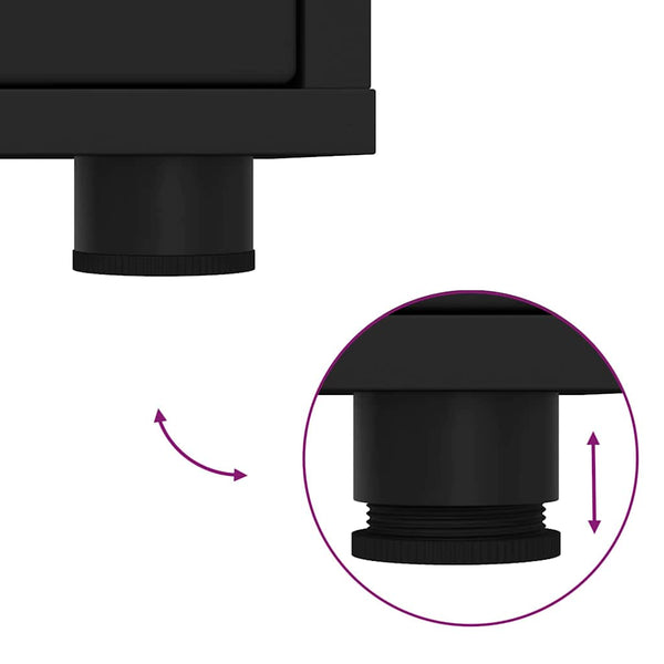 Yöpöydät 2 pcs Musta 30,5 x 30 x 43 cm Tekninen puu