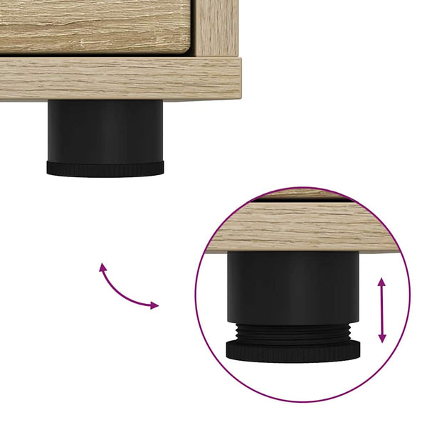 Yöpöydät 2 pcs Sonoman tammi 30,5 x 30 x 43 cm Tekninen puu