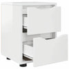 Yöpöydät 2 pcs Korkean kiillon valkoinen 30,5 x 30 x 43 cm