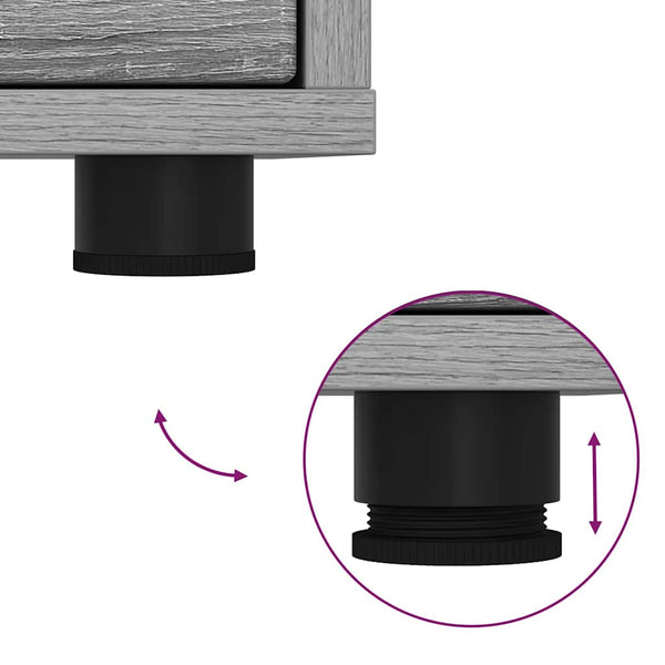 Yöpöytä Harmaa Sonoma 30,5 x 30 x 43 cm Tekninen puu