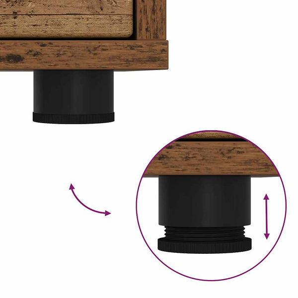 Yöpöydät 2 pcs Vanha Puu 30,5 x 30 x 43 cm Tekninen puu