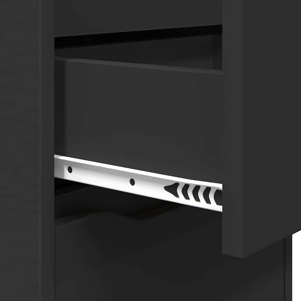 Yöpöytä laatikon kanssa Musta 40 x 30 x 467 cm Tekninen puu