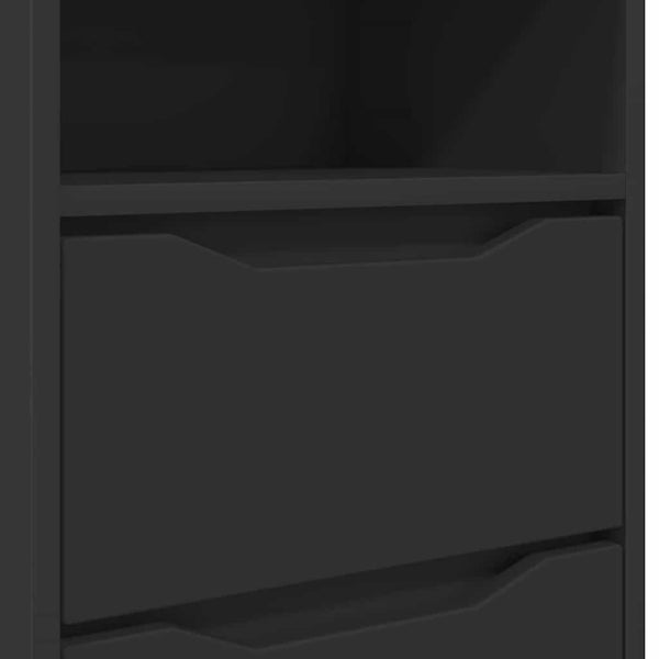 Yöpöydät 2 pcs Musta 40 x 30 x 467 cm Tekninen puu