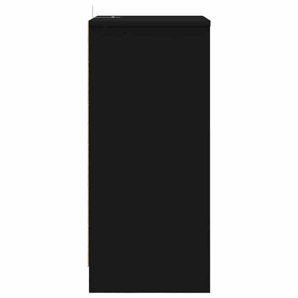 Yöpöydät 2 pcs Musta 40 x 30 x 467 cm Tekninen puu