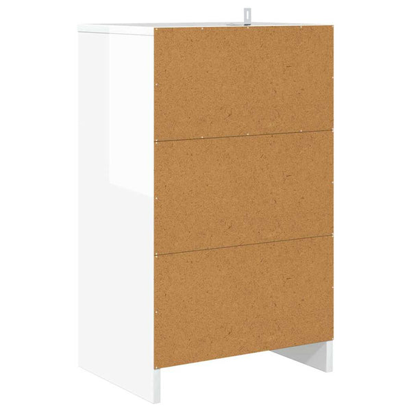 Yöpöydät 2 pcs Korkean kiillon valkoinen 40 x 30 x 467 cm