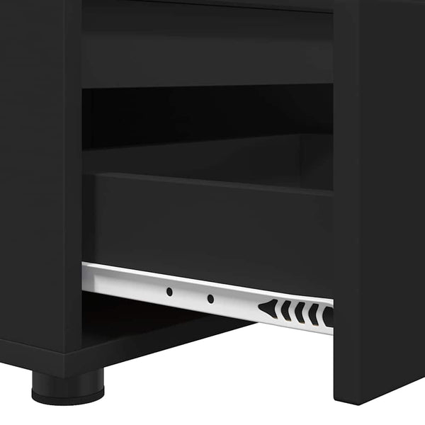 TV-kaappi laatikon kanssa Musta 100 x 48 x 43 cm Tekninen puu