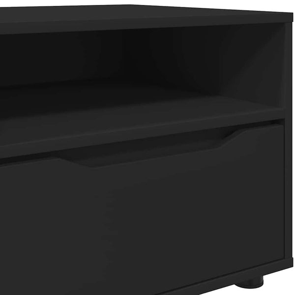 TV-kaappi laatikon kanssa Musta 100 x 48 x 43 cm Tekninen puu