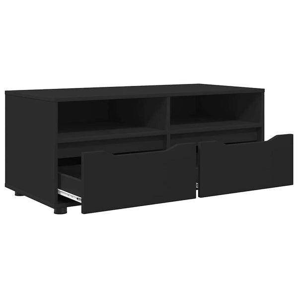 TV-kaappi laatikon kanssa Musta 100 x 48 x 43 cm Tekninen puu