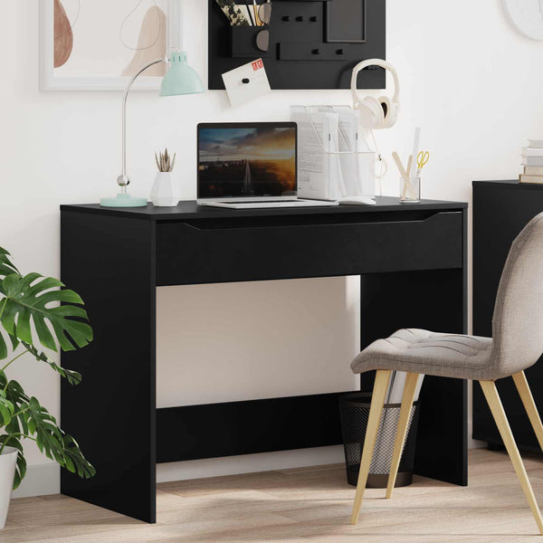 Pöytä laatikon kanssa Musta 100 x 50 x 78 cm Käsitelty puu
