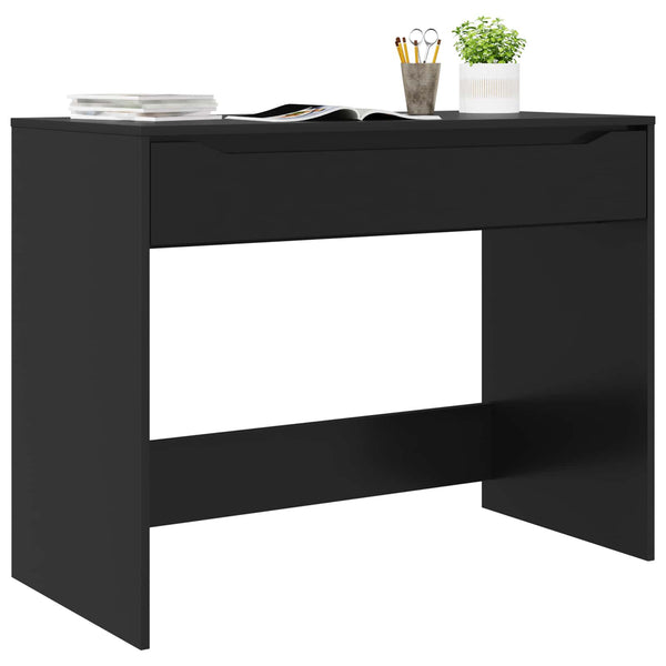 Pöytä laatikon kanssa Musta 100 x 50 x 78 cm Käsitelty puu